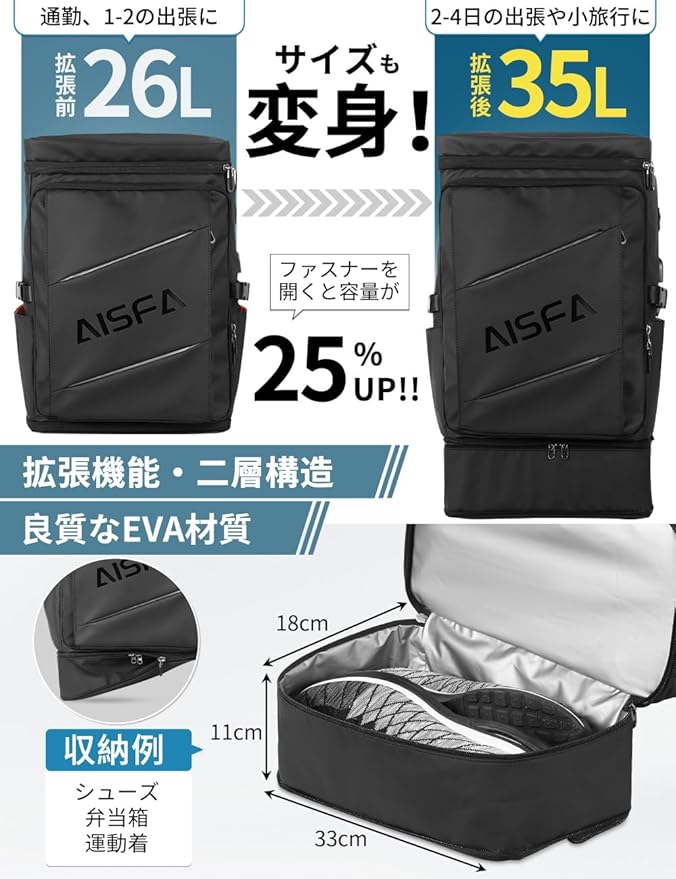 Amazon.co.jp: [AISFA] リュック メンズ リュックサック ビジネス